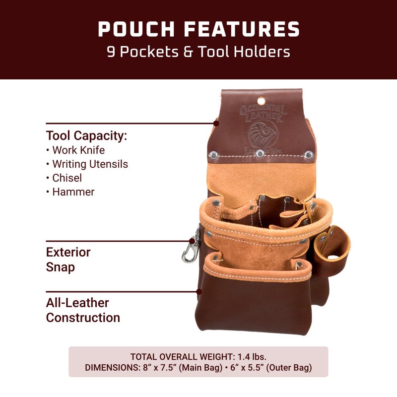 Occidental Leather Pro Trimmer Tool Bag - 9 Pockets & Tool Holders - Made in USA - Image 3